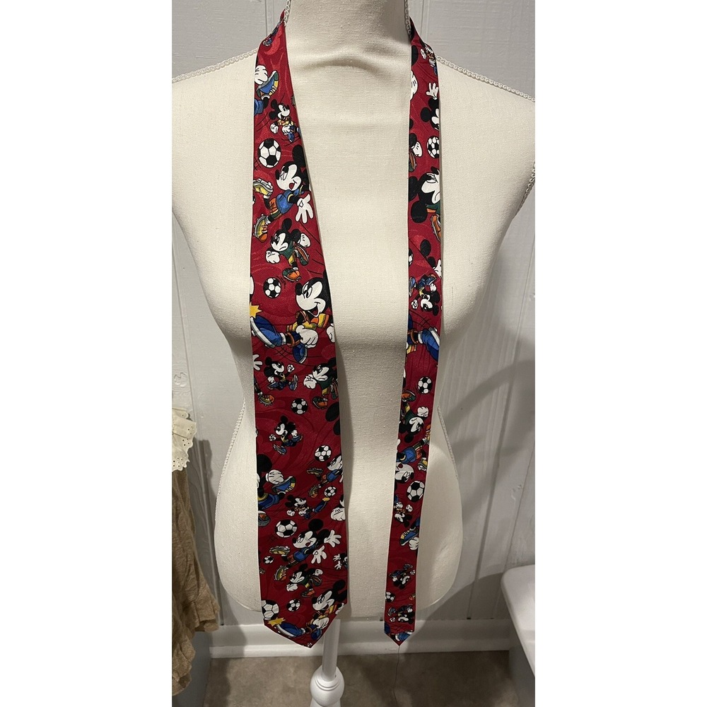 Vintage Mickey Unlimited Mens Soccer Tie Sports Balance Inc Disney The Tie Works